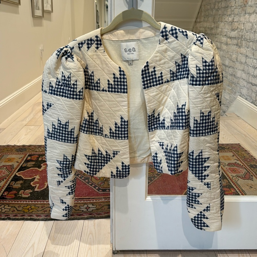 Sea Cropped Quilted Jacket